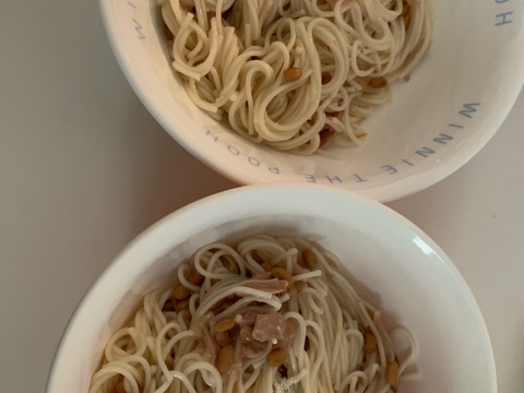 混ぜるだけ★納豆ツナそうめん